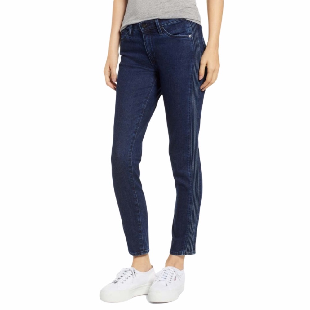 AG The Prima Pintuck Ankle Cigarette Jeans in Size 29